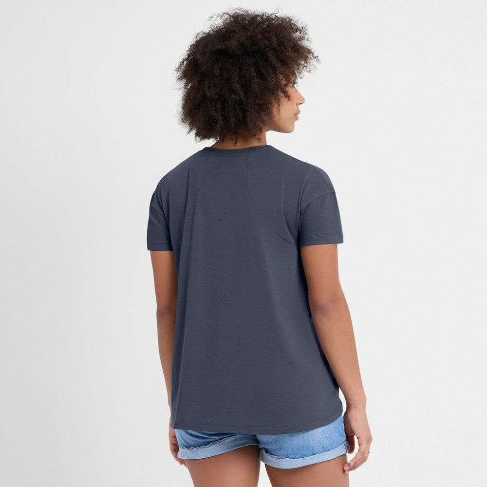Charcoal Los Angeles Dodgers Nike Women's 2025 City Connect Flowy Fashion Tri-Blend Dri-FIT T-Shirt