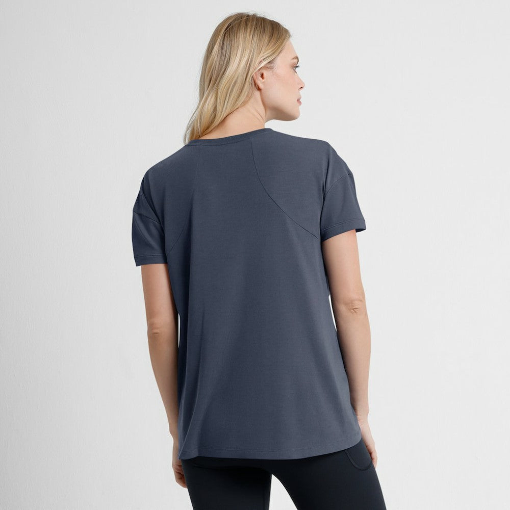 Charcoal Los Angeles Dodgers Nike Women's 2025 City Connect Flowy Fashion Tri-Blend Dri-FIT T-Shirt