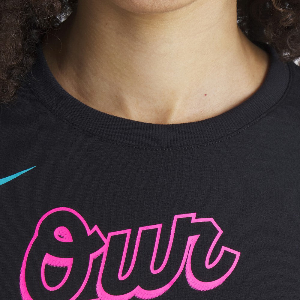 Black Miami Marlins Nike Women's 2025 City Connect Flowy Fashion Tri-Blend Dri-FIT T-Shirt