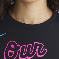 Black Miami Marlins Nike Women's 2025 City Connect Flowy Fashion Tri-Blend Dri-FIT T-Shirt