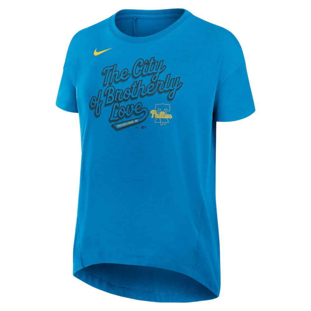 Blue Philadelphia Phillies Nike Women's 2025 City Connect Flowy Fashion Tri-Blend Dri-FIT T-Shirt