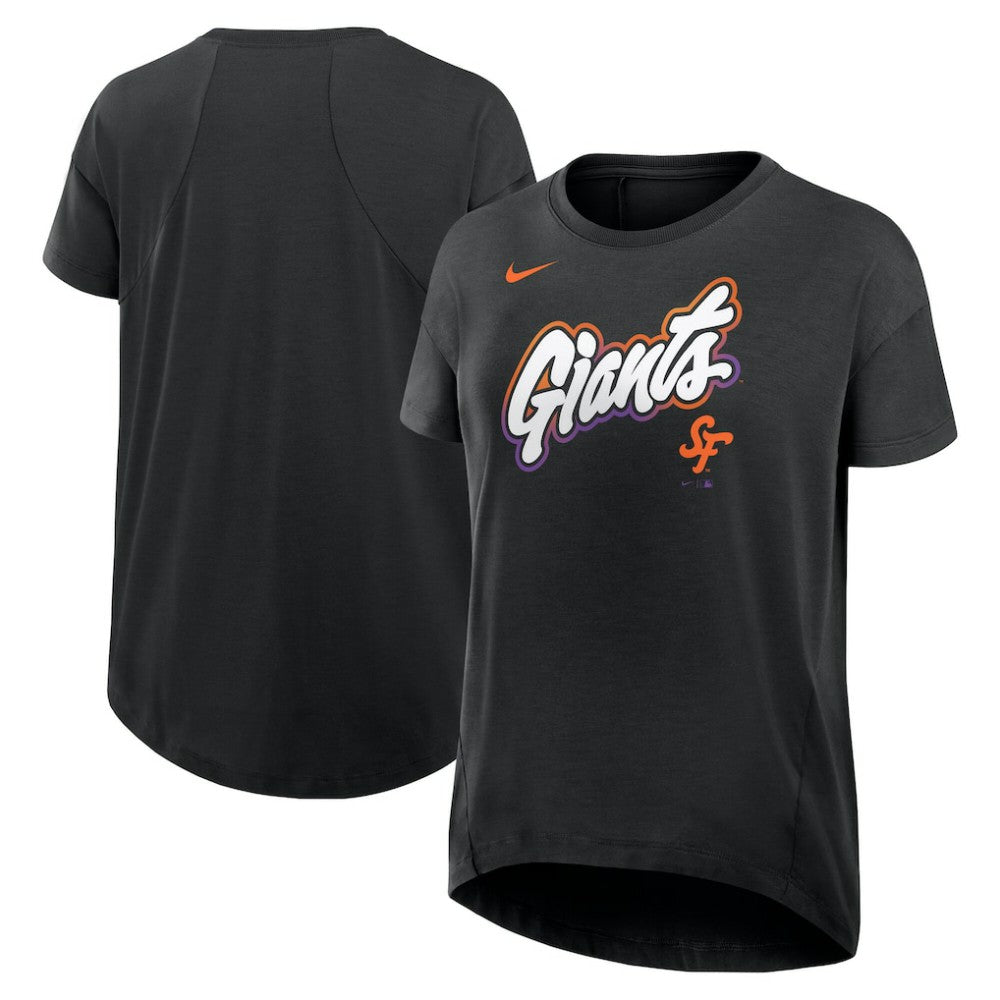 Black San Francisco Giants Nike Women's 2025 City Connect Flowy Fashion Tri-Blend Dri-FIT T-Shirt