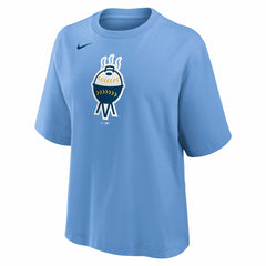 Light Blue Milwaukee Brewers Nike Women's City Connect Logo Boxy T-Shirt