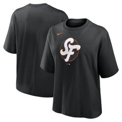 Black San Francisco Giants Nike Women's 2025 City Connect Logo Boxy T-Shirt