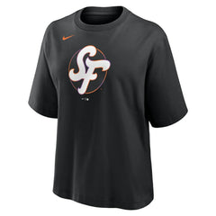 Black San Francisco Giants Nike Women's 2025 City Connect Logo Boxy T-Shirt