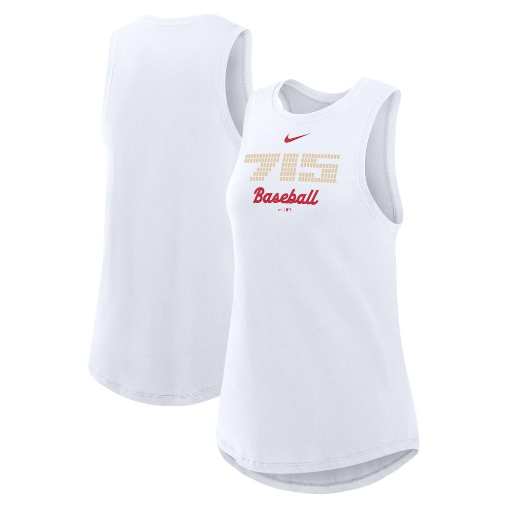 White Atlanta Braves Nike Women's City Connect Tricode High Neck Dri-FIT Tank Top