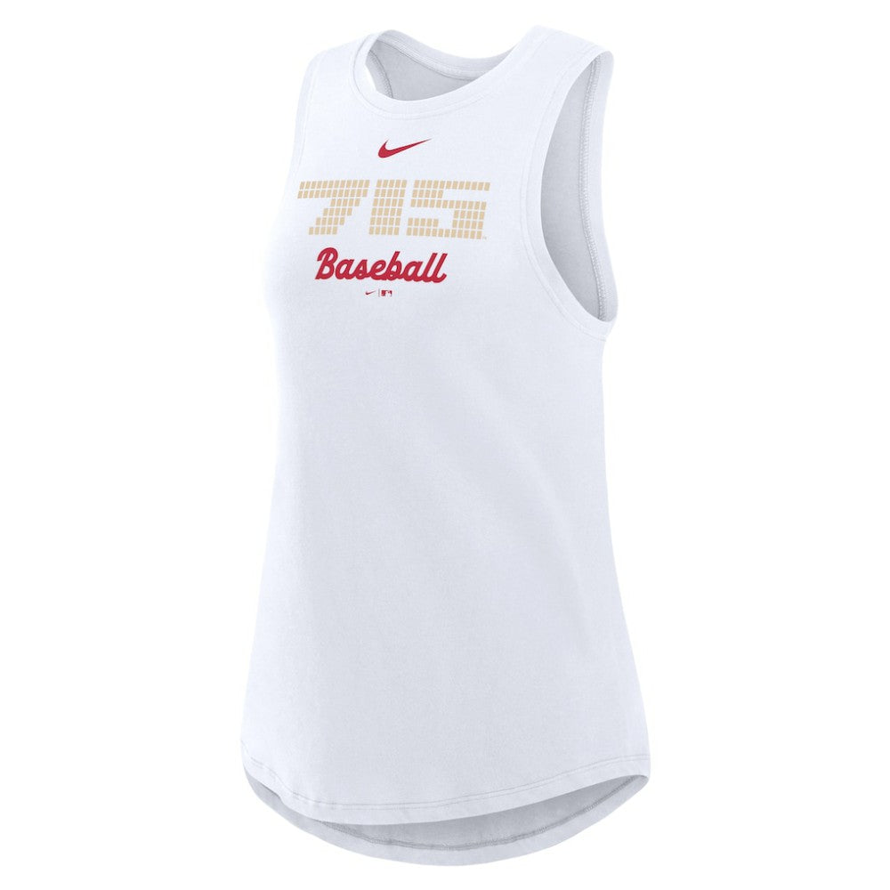 White Atlanta Braves Nike Women's City Connect Tricode High Neck Dri-FIT Tank Top
