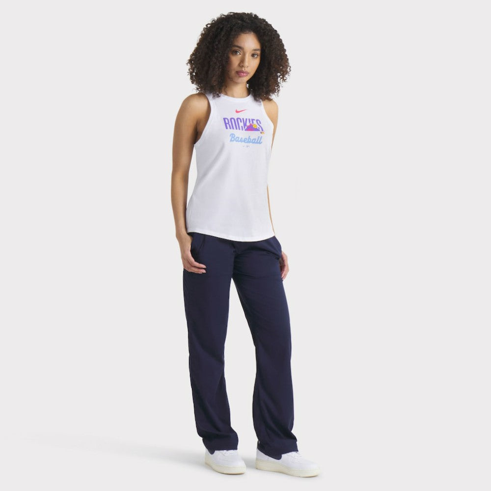 White Colorado Rockies Nike Women's City Connect Tricode High Neck Dri-FIT Tank Top