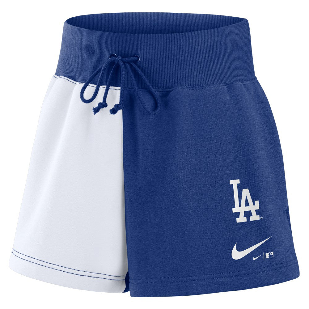 Royal/White Los Angeles Dodgers Nike Women's Color-Block Phoenix Fleece Lounge Shorts