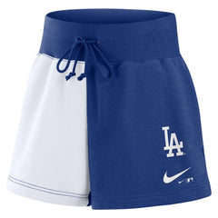 Royal/White Los Angeles Dodgers Nike Women's Color-Block Phoenix Fleece Lounge Shorts