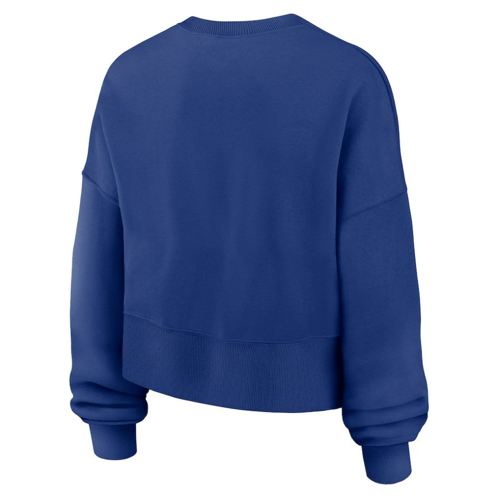 Royal Philadelphia Phillies Nike Women's Oversized High Hip Pullover Sweatshirt