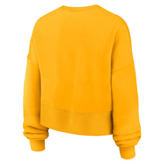 Gold San Diego Padres Nike Women's Oversized High Hip Pullover Sweatshirt