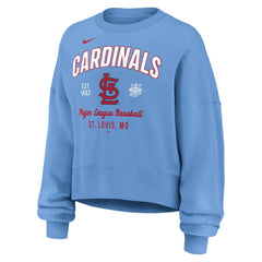 Light Blue St. Louis Cardinals Nike Women's Oversized High Hip Pullover Sweatshirt