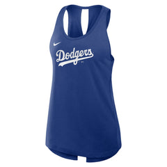 Royal Los Angeles Dodgers Nike Open-Back Crisscross Dri-FIT Tank Top