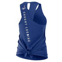 Royal Los Angeles Dodgers Nike Open-Back Crisscross Dri-FIT Tank Top