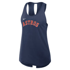 Navy Houston Astros Nike Open-Back Crisscross Dri-FIT Tank Top