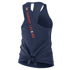 Navy Houston Astros Nike Open-Back Crisscross Dri-FIT Tank Top