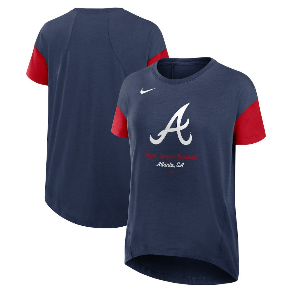 Navy Atlanta Braves Nike Women's Flowy Fashion Tri-Blend Dri-FIT T-Shirt