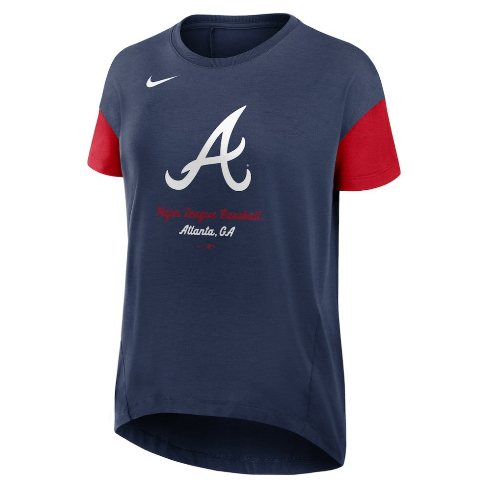 Navy Atlanta Braves Nike Women's Flowy Fashion Tri-Blend Dri-FIT T-Shirt