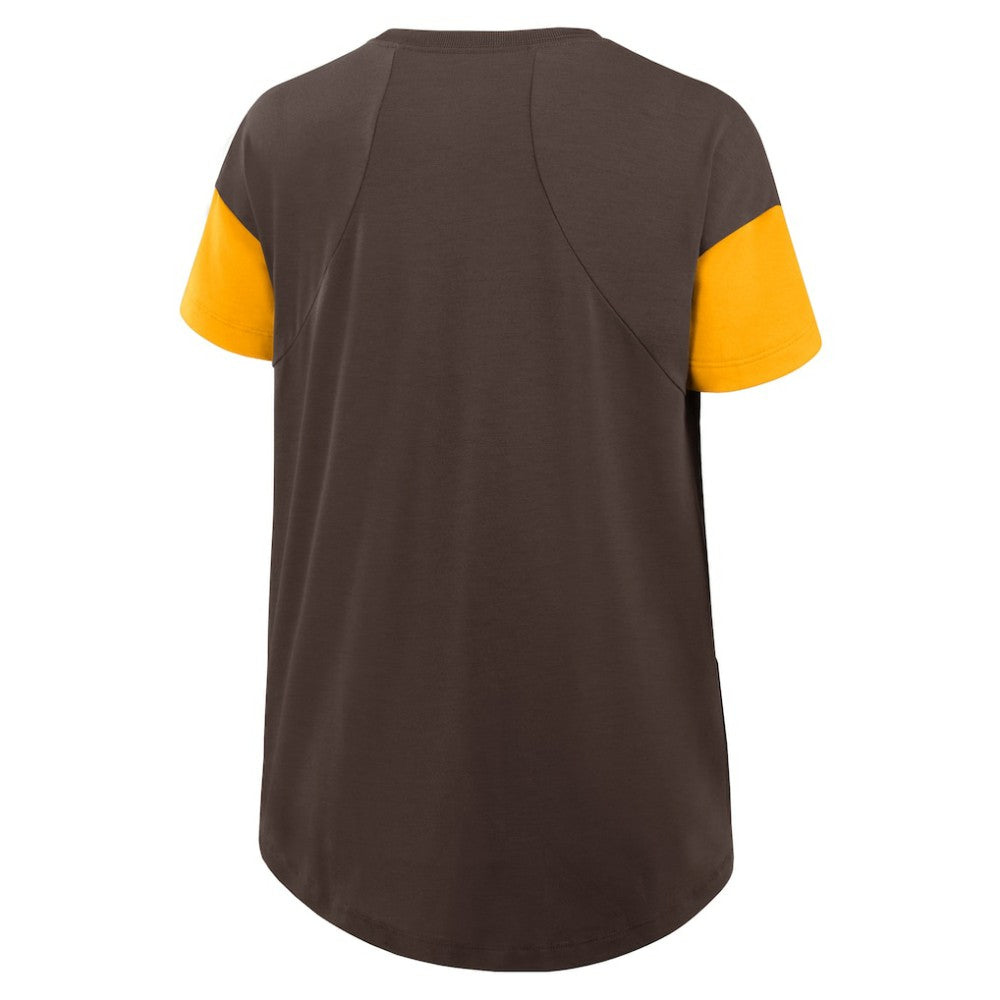 Brown San Diego Padres Nike Women's Flowy Fashion Tri-Blend Dri-FIT T-Shirt