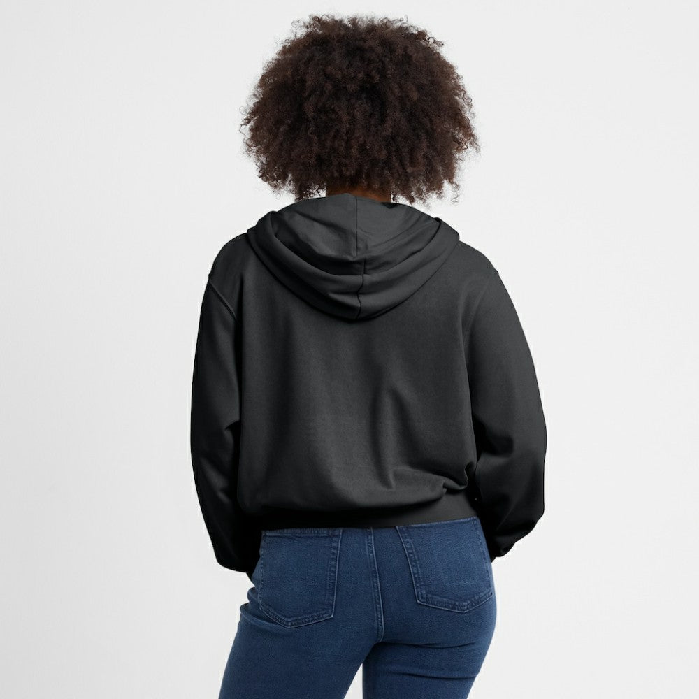 Black San Francisco Giants Nike Women's Cropped Chill Full-Zip Hoodie