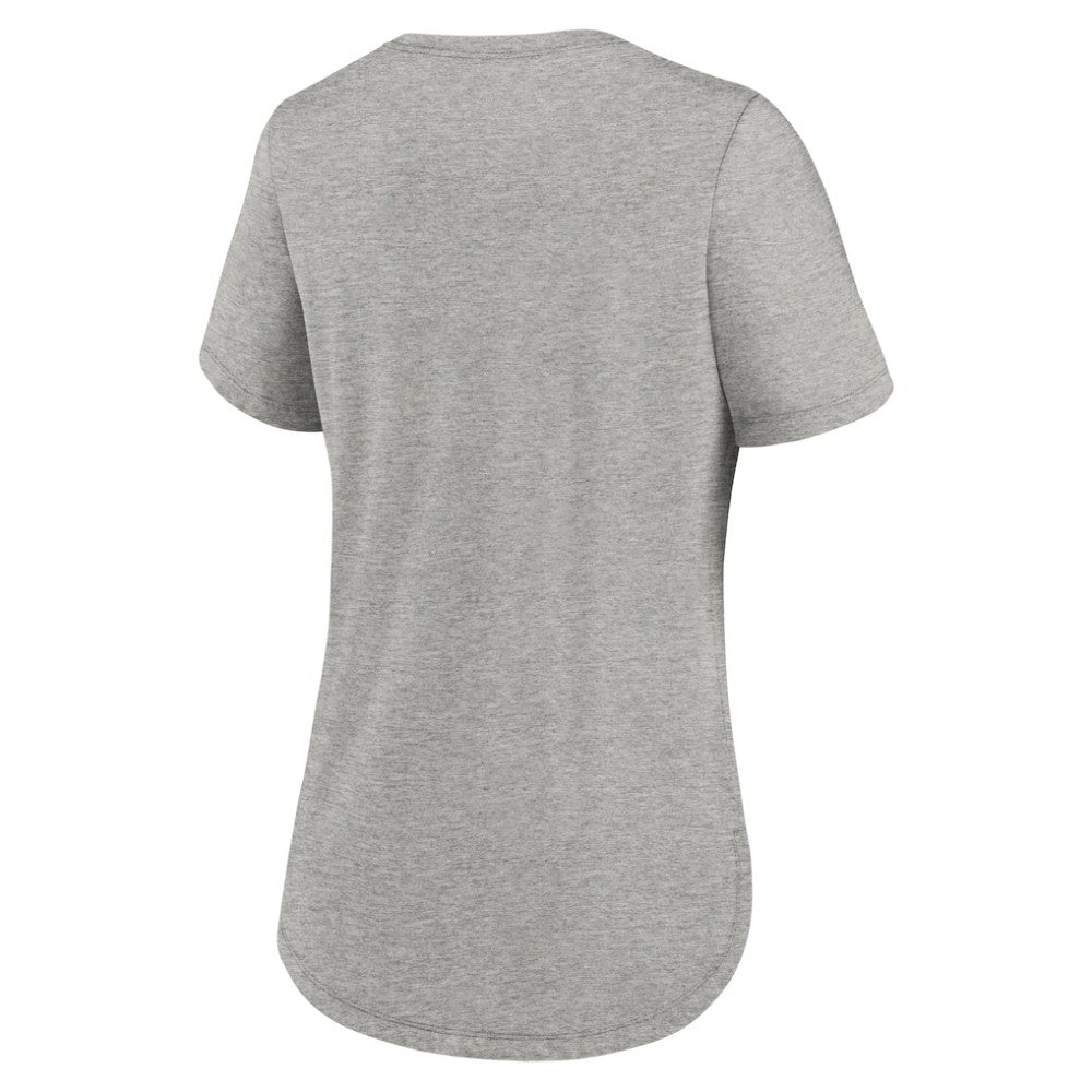 Heather Gray Los Angeles Dodgers Nike Women's Script Tri-Blend T-Shirt