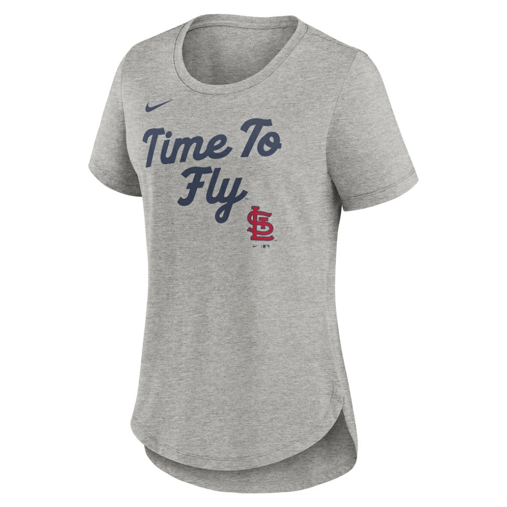 Heather Gray St. Louis Cardinals Nike Women's Script Tri-Blend T-Shirt