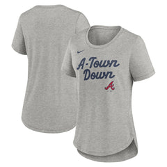 Heather Gray Atlanta Braves Nike Women's Script Tri-Blend T-Shirt