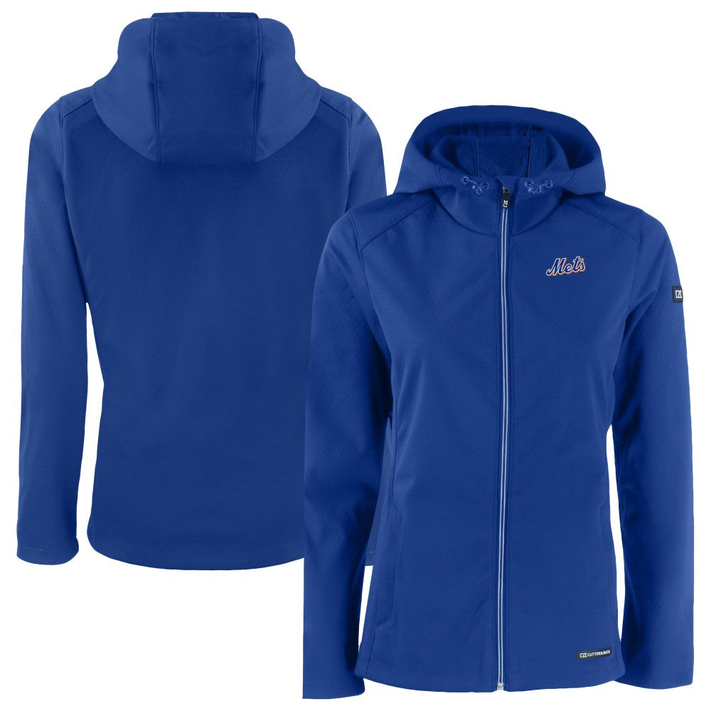 Royal New York Mets Cutter & Buck Women's Evoke Eco Softshell Recycled Full-Zip Jacket