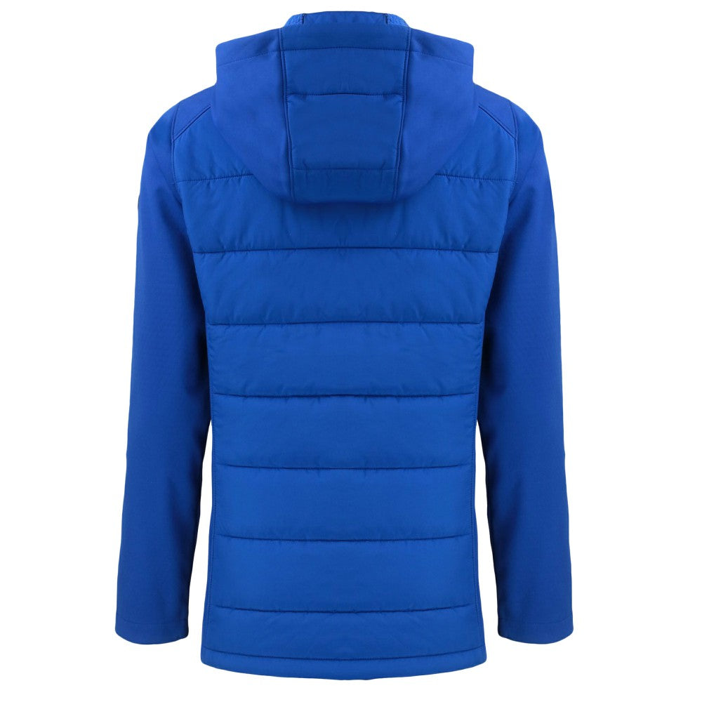Royal Kansas City Royals Cutter & Buck Women's  Evoke Hybrid Eco Softshell Recycled Full-Zip Hoodie Jacket