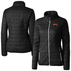 Black Pittsburgh Pirates Cutter & Buck Women's Rainier PrimaLoft Eco Insulated Full-Zip Puffer Jacket