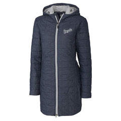 Anthracite Kansas City Royals Cutter & Buck Women's Rainier Primaloft Eco Insulated Hooded Full-Zip Long Coat