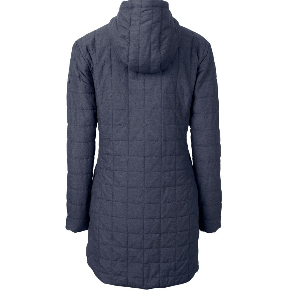 Anthracite Kansas City Royals Cutter & Buck Women's Rainier Primaloft Eco Insulated Hooded Full-Zip Long Coat