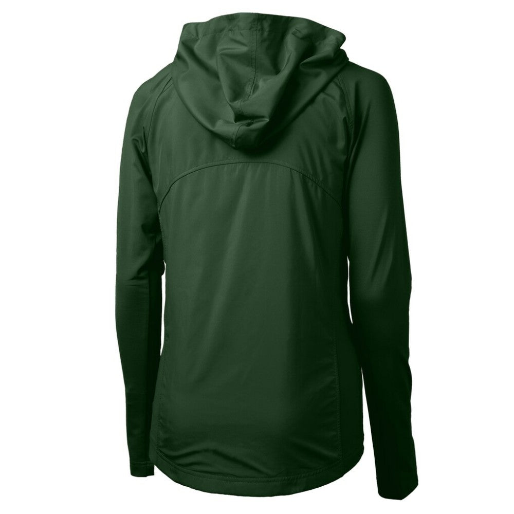 Green Athletics Cutter & Buck Women's Adapt Eco Knit Hybrid Recycled Full-Zip Hoodie