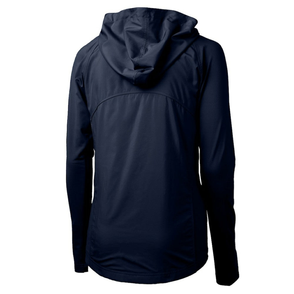 Navy Seattle Mariners Cutter & Buck Women's  Adapt Eco Knit Hybrid Recycled Full-Zip Hoodie