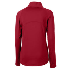 Red Detroit Tigers Cutter & Buck Women's Americana DryTec Adapt Eco Knit Stretch Recycled Raglan Half-Zip Top