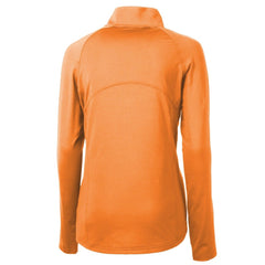 Orange Detroit Tigers Cutter & Buck Women's  DryTec Adapt Eco Knit Stretch Recycled Raglan Half-Zip Top