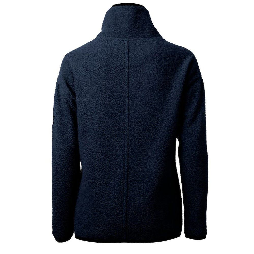 Navy Chicago Cubs Cutter & Buck Women's Cooperstown Collection Cascade Eco Sherpa Fleece Half-Zip Pullover Jacket