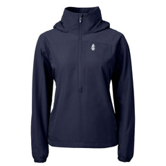 Navy Chicago Cubs Cutter & Buck Women's Cooperstown Collection Charter Eco Recycled Half-Zip Anorak Jacket