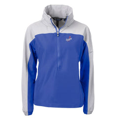 Royal Los Angeles Dodgers Cutter & Buck Women's  Charter Eco Recycled Half-Zip Anorak Jacket
