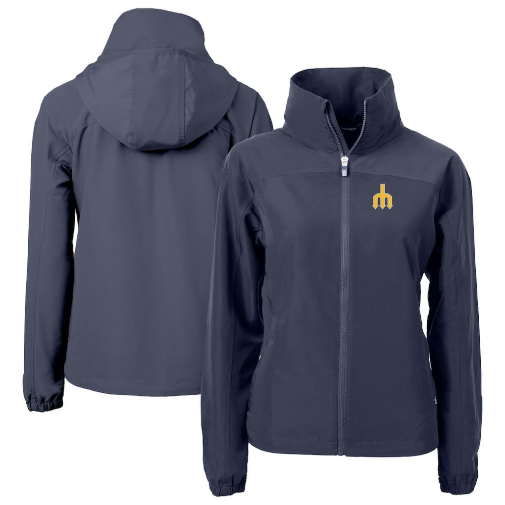 Navy Seattle Mariners Cutter & Buck Women's  Charter Eco Recycled Full-Zip Jacket