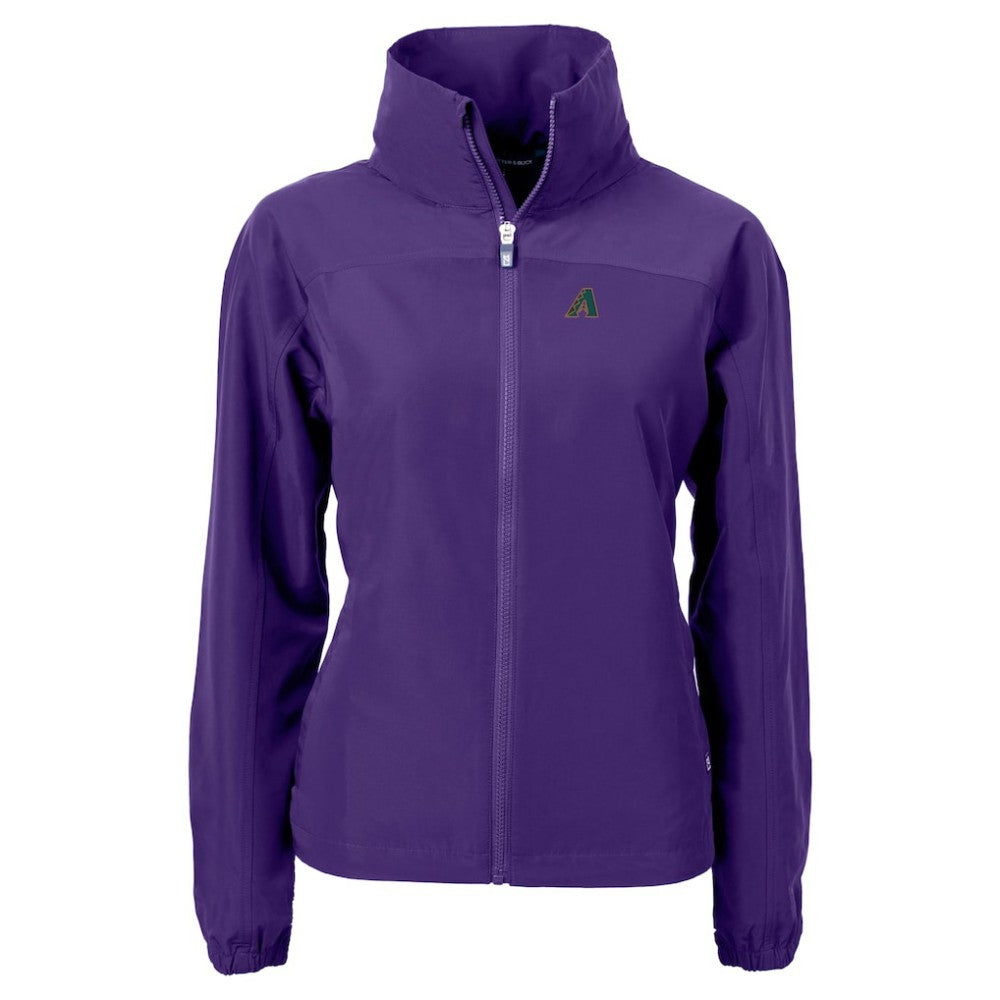 Purple Arizona Diamondbacks Cutter & Buck Women's Charter Eco Recycled Full-Zip Jacket
