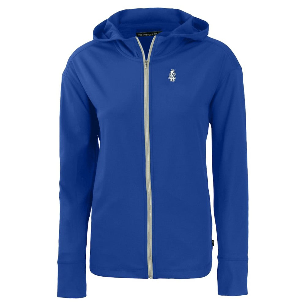 Royal Chicago Cubs Cutter & Buck Women's Cooperstown Collection Daybreak Eco Recycled Full-Zip Hoodie Jacket