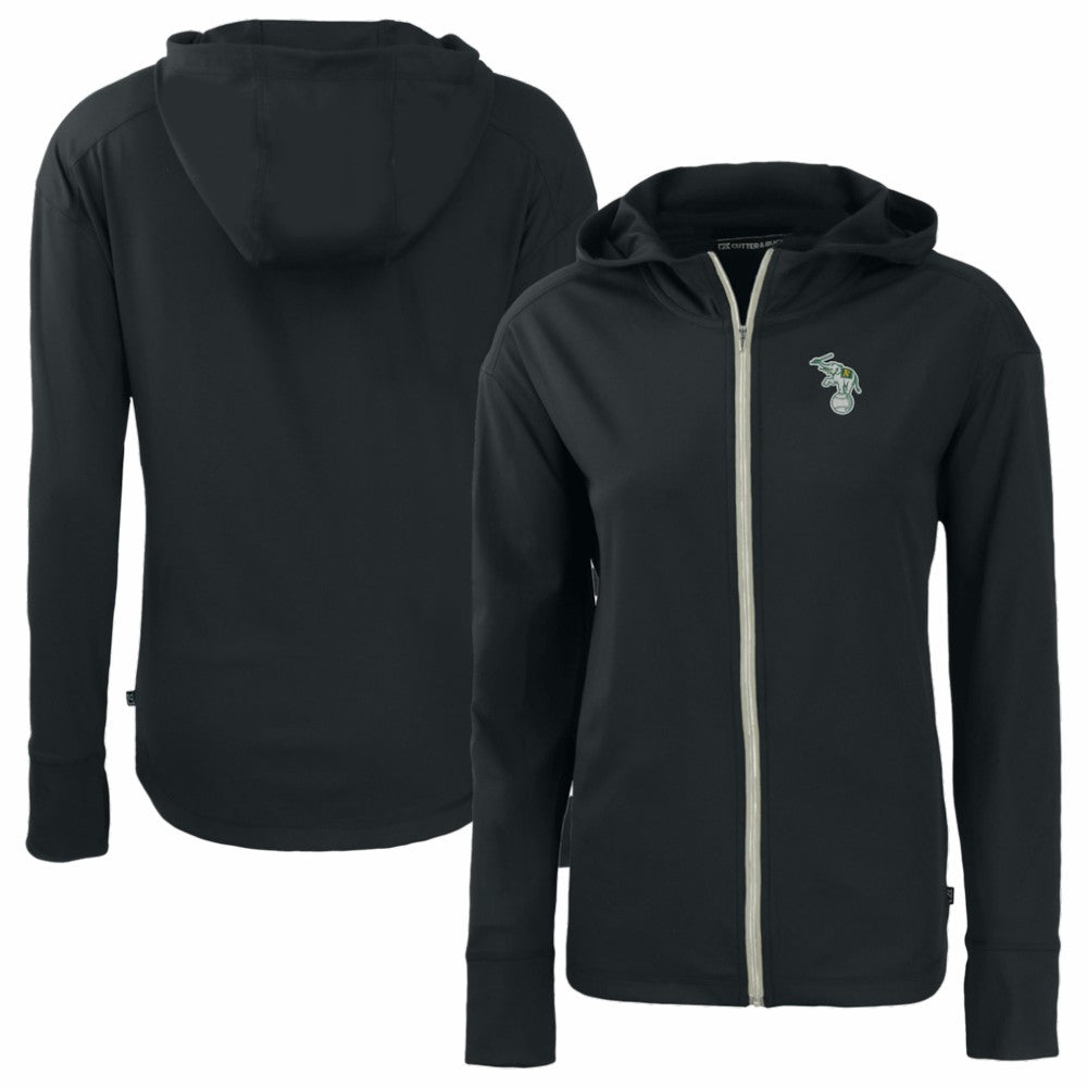 Black Athletics Cutter & Buck Women's Daybreak Eco Recycled Full-Zip Hoodie Jacket