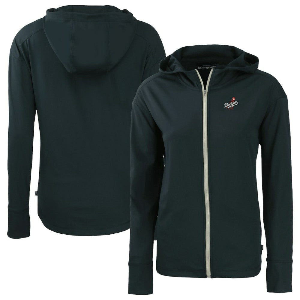 Navy Los Angeles Dodgers Cutter & Buck Women's  Daybreak Eco Recycled Full-Zip Hoodie Jacket