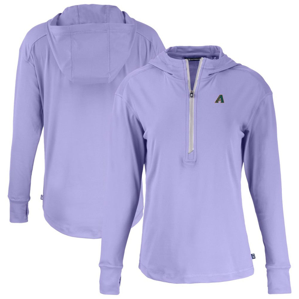 Purple Arizona Diamondbacks Cutter & Buck Women's Daybreak Eco Recycled Half-Zip Hoodie