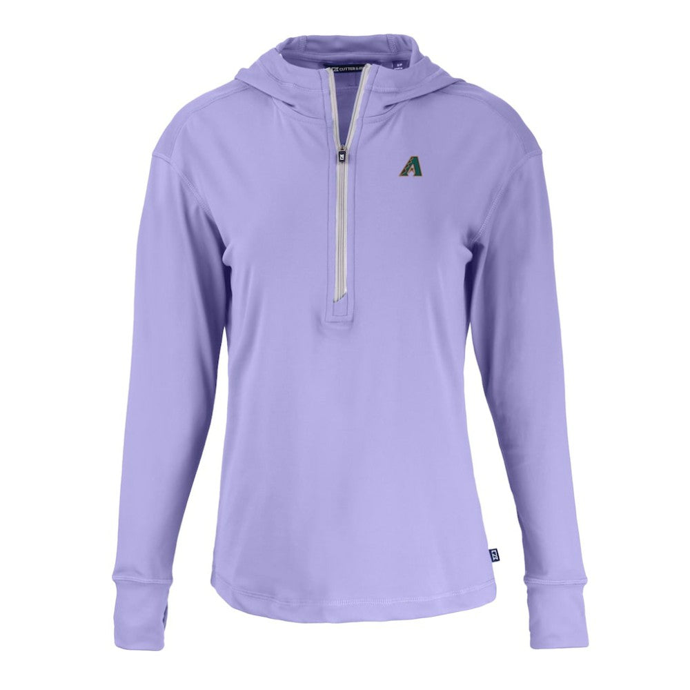 Purple Arizona Diamondbacks Cutter & Buck Women's Daybreak Eco Recycled Half-Zip Hoodie