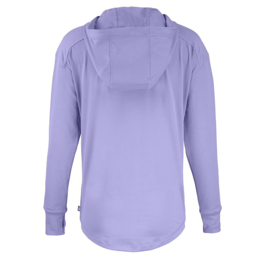 Purple Colorado Rockies Cutter & Buck Women's Daybreak Eco Recycled Half-Zip Hoodie