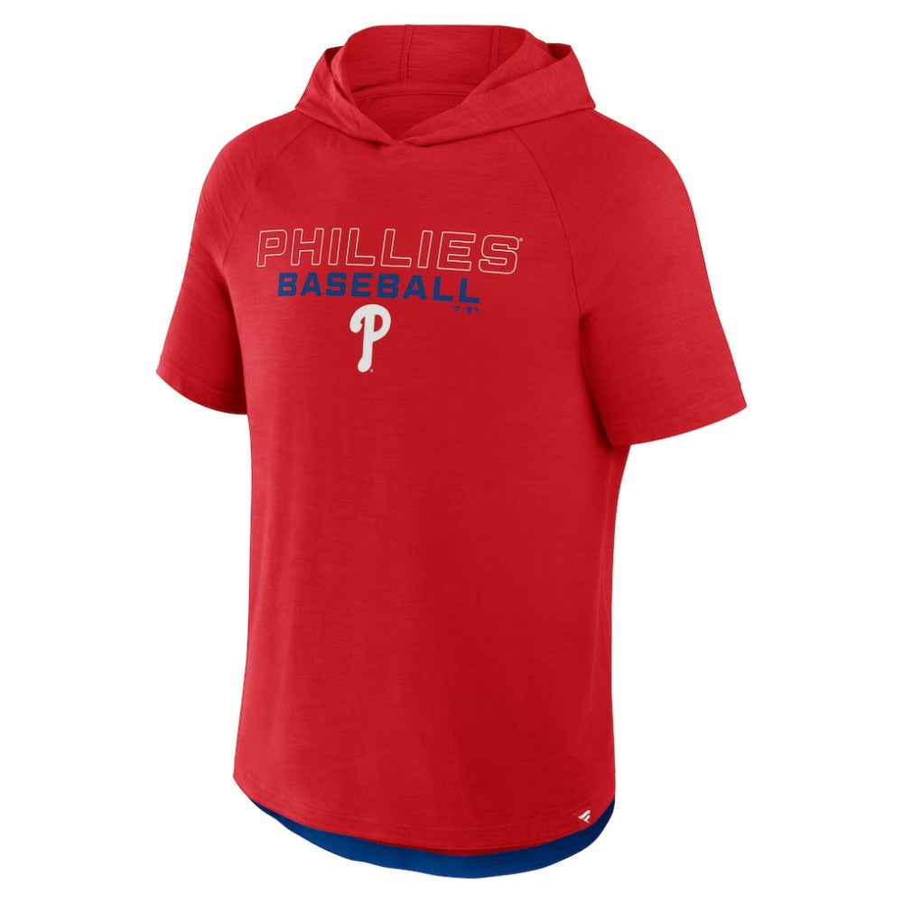 Red Philadelphia Phillies Fanatics Clubhouse Optimal Play Raglan Hoodie T-Shirt