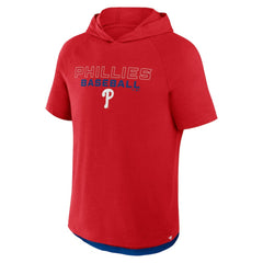 Red Philadelphia Phillies Fanatics Clubhouse Optimal Play Raglan Hoodie T-Shirt